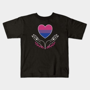 Bisexual Pride Flag Heart Kids T-Shirt